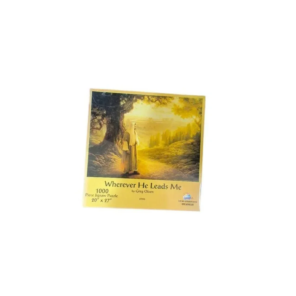 SunsOut Wherever He Leads Me by Greg Olsen 1000 piece jigsaw puzzle #47096 NEW